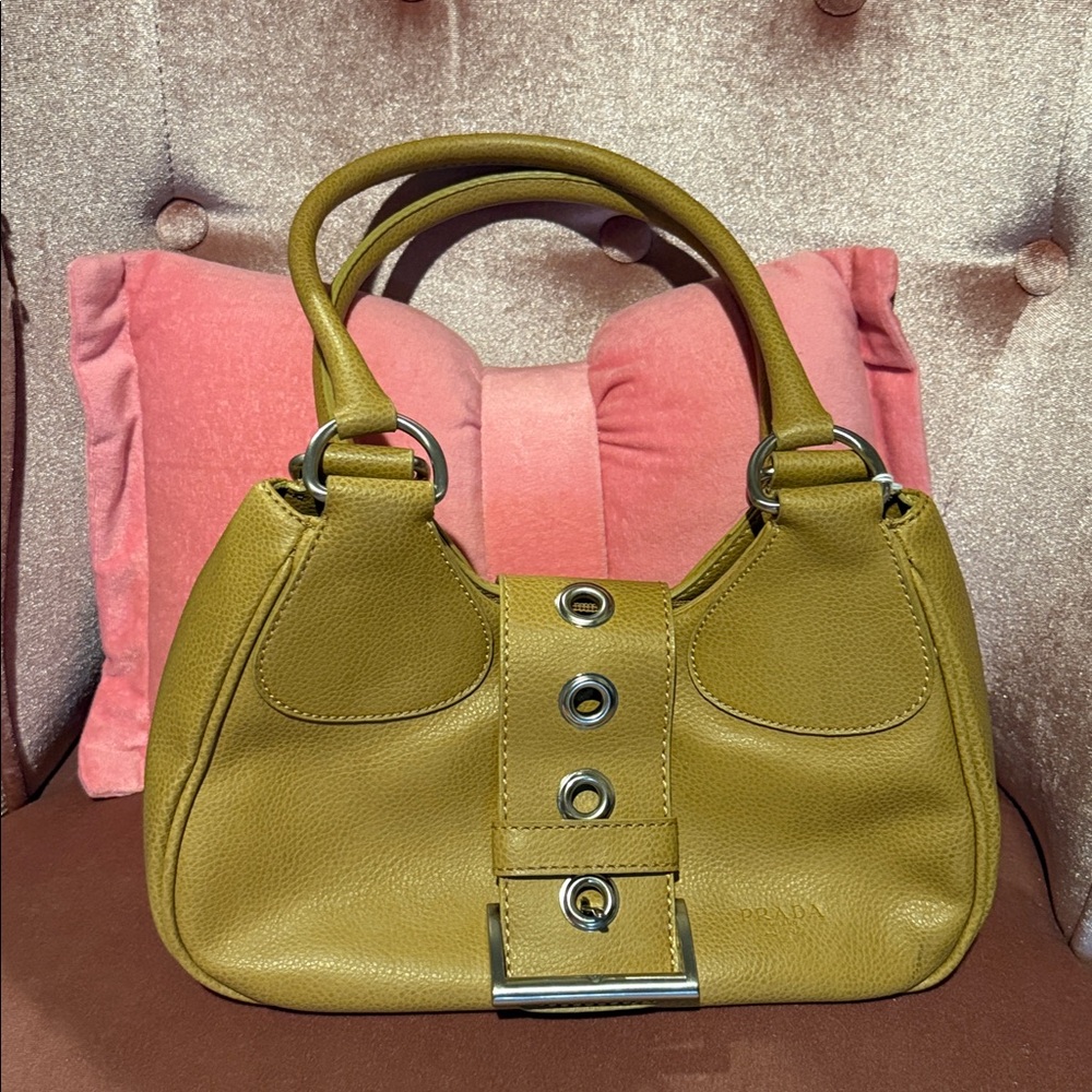 Y2K Tan Faux Leather Shoulder Bag